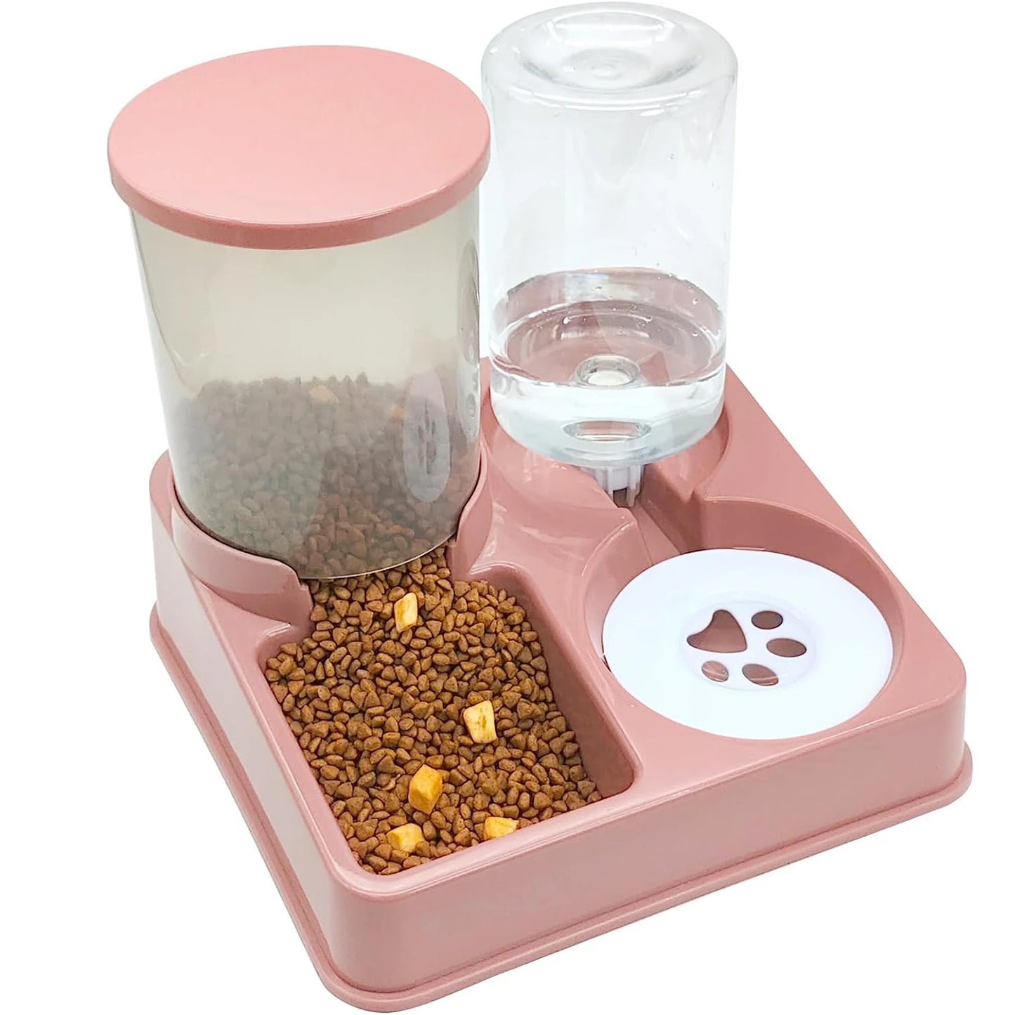 Automatic Pet Feeder & Water Dispenser Set - 2-in-1 Gravity System