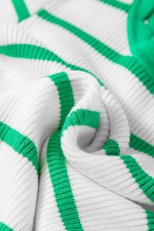 Scalloped Scoop Neck Ribbed Sweater - Slim Fit Knit Top