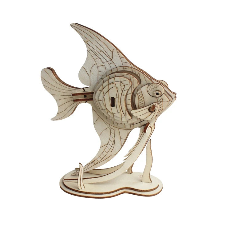 3D Wooden Puzzle - DIY Assembly Model Kit for Kids & Adults