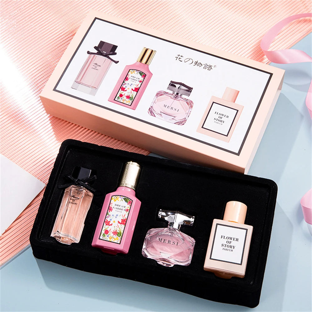 Brand Perfume Women Gift Box Four Piece Set Plant Floral Scent Pheromone Lasting Fragrance Exudes Feminine Charm духи женские