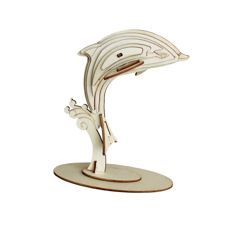 3D Wooden Puzzle - DIY Assembly Model Kit for Kids & Adults