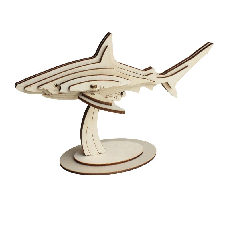 3D Wooden Puzzle - DIY Assembly Model Kit for Kids & Adults