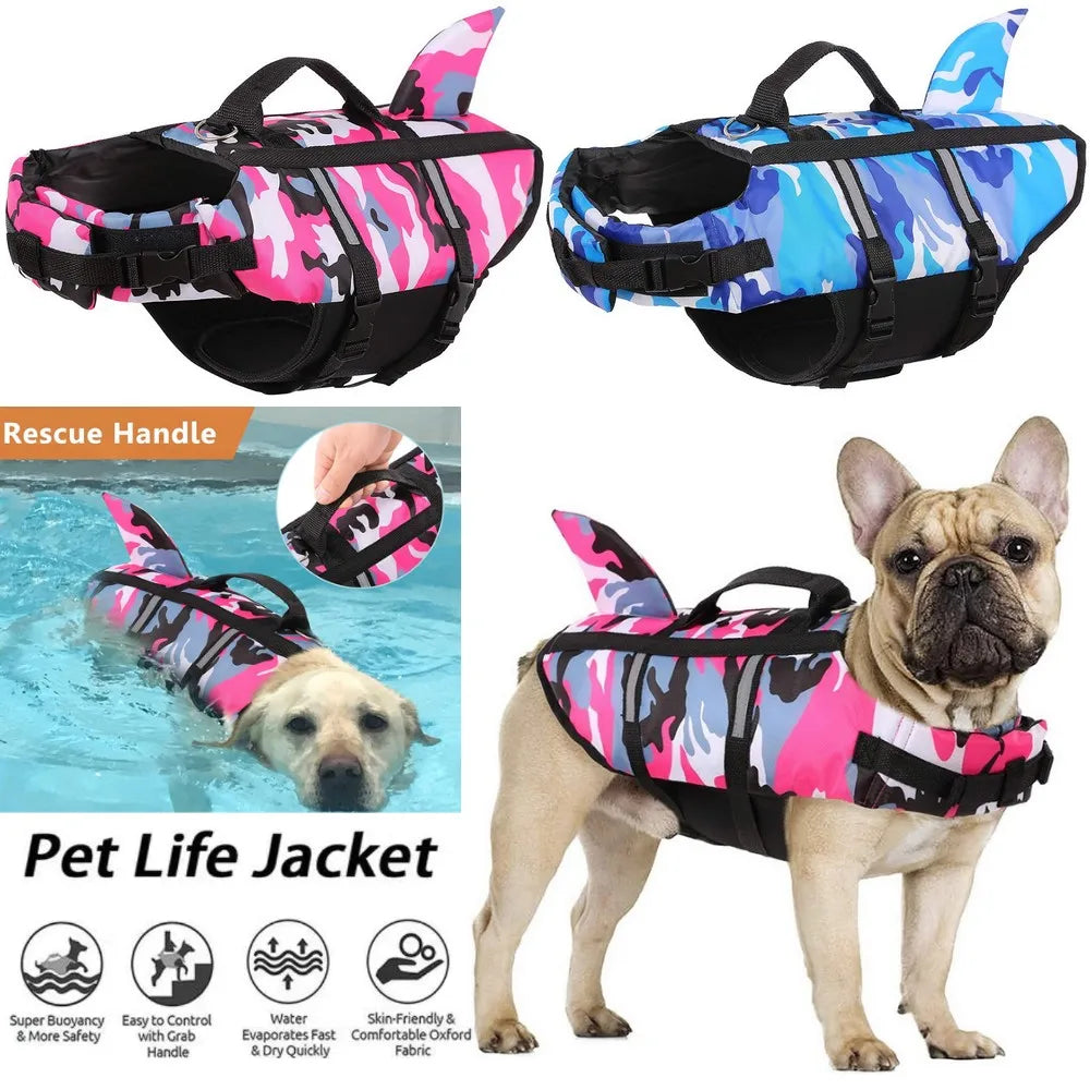 Dog Life Jacket - Shark Fin Design Pet Swimming Vest
