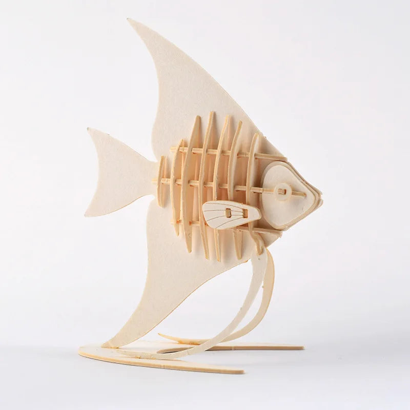 3D Wooden Puzzle - DIY Assembly Model Kit for Kids & Adults